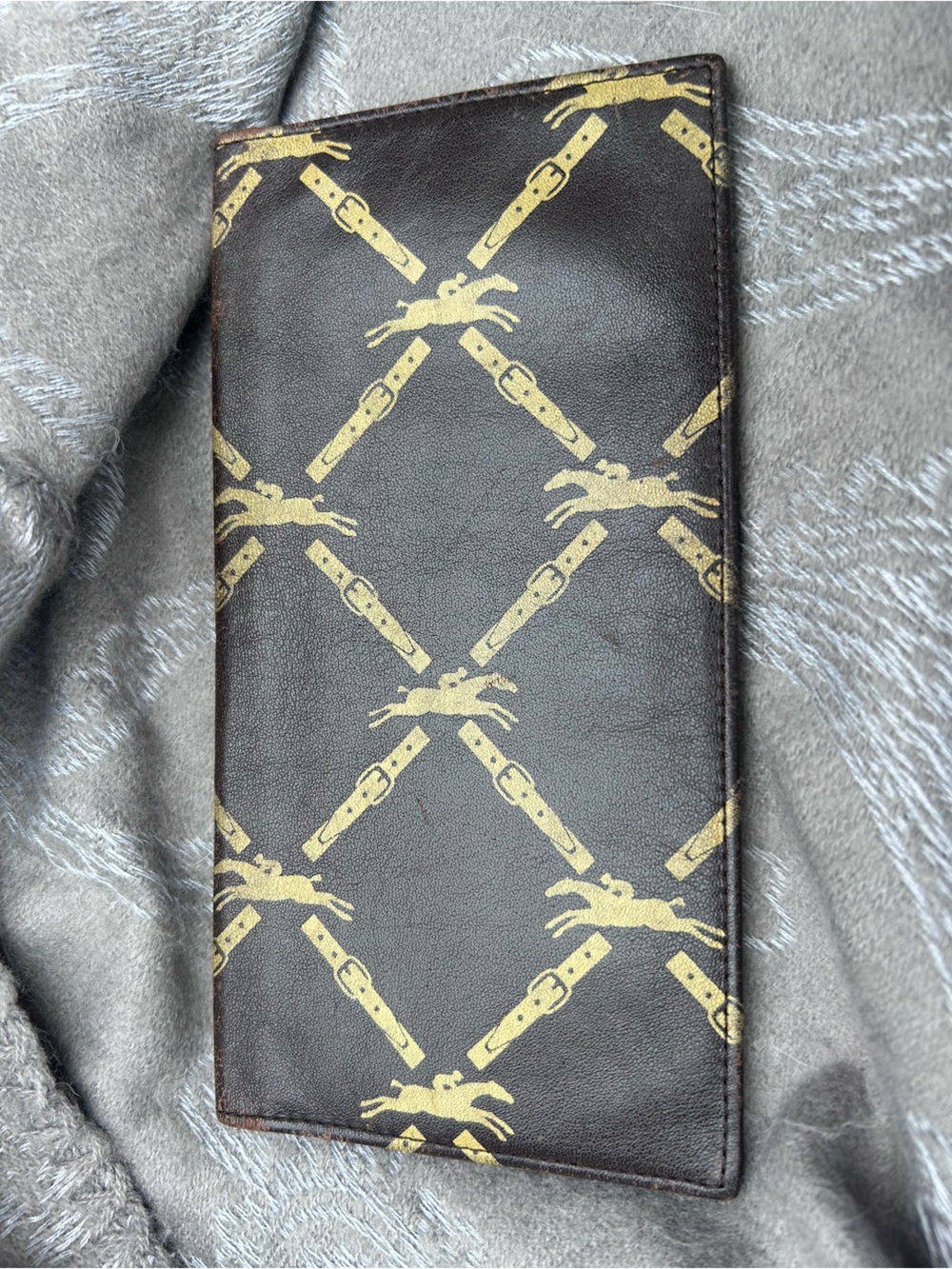 Vintage Longchamp Horse & Belt Monogram
Leather Continental Wallet - Brown/Gold